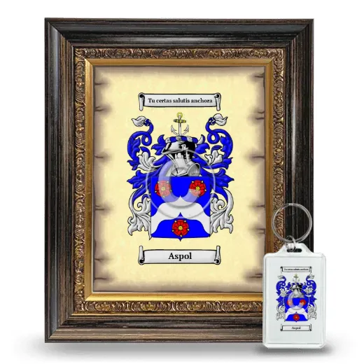 Aspol Framed Coat of Arms and Keychain - Heirloom