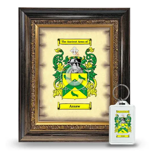 Assaw Framed Coat of Arms and Keychain - Heirloom