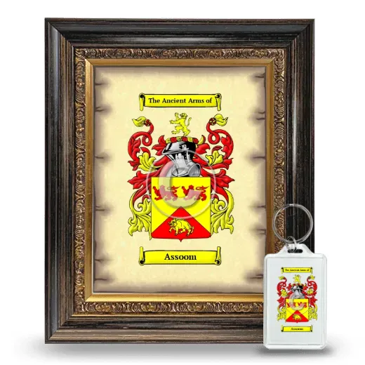 Assoom Framed Coat of Arms and Keychain - Heirloom