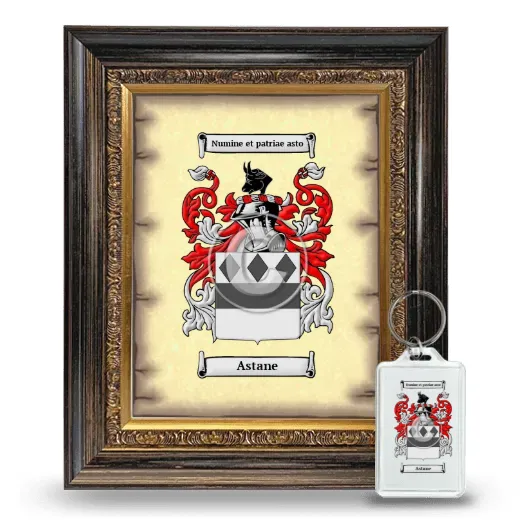 Astane Framed Coat of Arms and Keychain - Heirloom