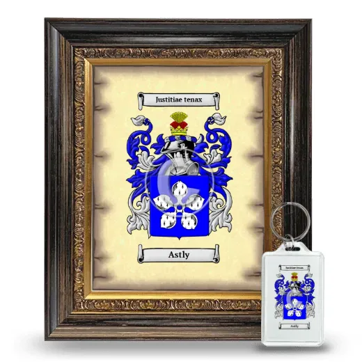 Astly Framed Coat of Arms and Keychain - Heirloom