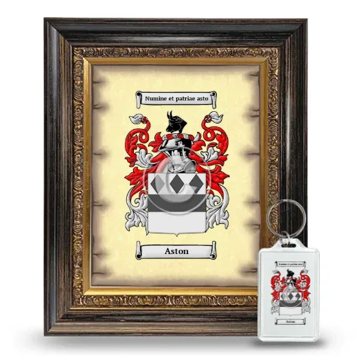 Aston Framed Coat of Arms and Keychain - Heirloom
