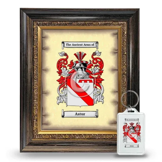 Astur Framed Coat of Arms and Keychain - Heirloom