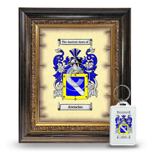 Atencias Framed Coat of Arms and Keychain - Heirloom