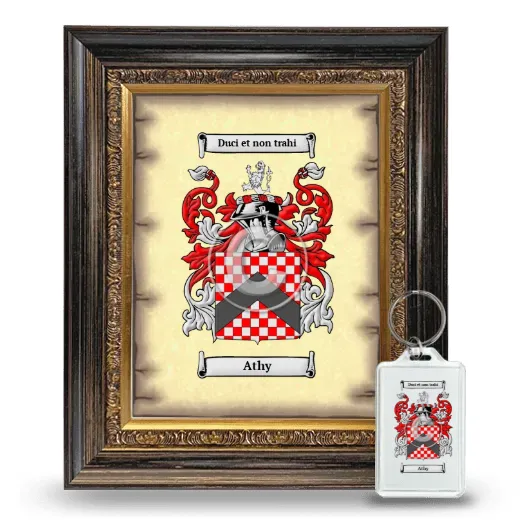 Athy Framed Coat of Arms and Keychain - Heirloom