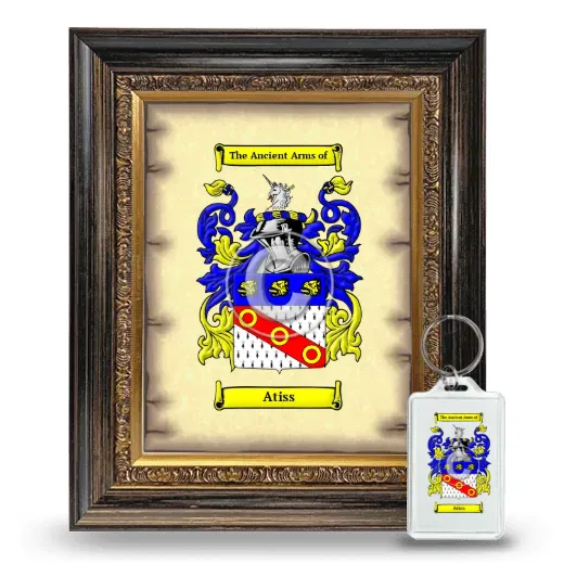 Atiss Framed Coat of Arms and Keychain - Heirloom