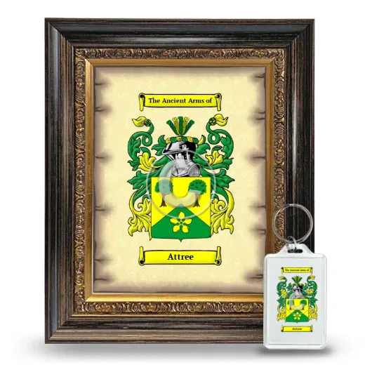 Attree Framed Coat of Arms and Keychain - Heirloom