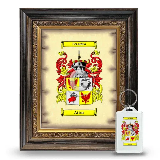 Attur Framed Coat of Arms and Keychain - Heirloom