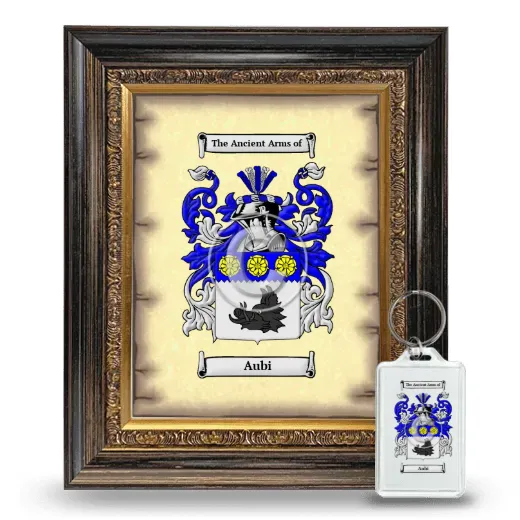 Aubi Framed Coat of Arms and Keychain - Heirloom