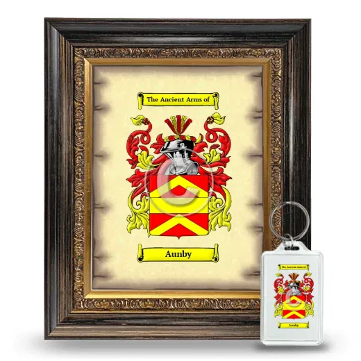 Aunby Framed Coat of Arms and Keychain - Heirloom