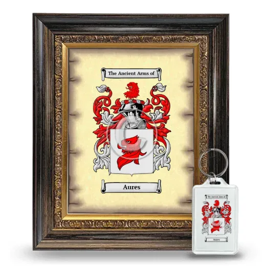 Aures Framed Coat of Arms and Keychain - Heirloom