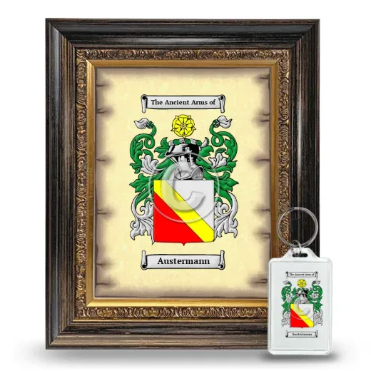 Austermann Framed Coat of Arms and Keychain - Heirloom