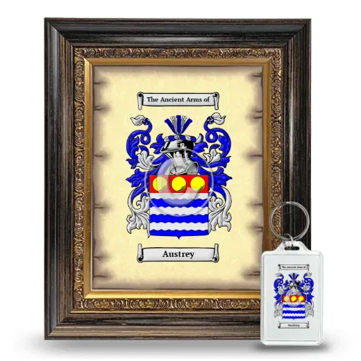 Austrey Framed Coat of Arms and Keychain - Heirloom