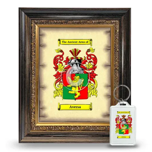 Aversa Framed Coat of Arms and Keychain - Heirloom