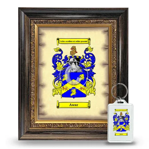 Awar Framed Coat of Arms and Keychain - Heirloom