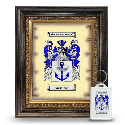 Bäckström Framed Coat of Arms and Keychain - Heirloom