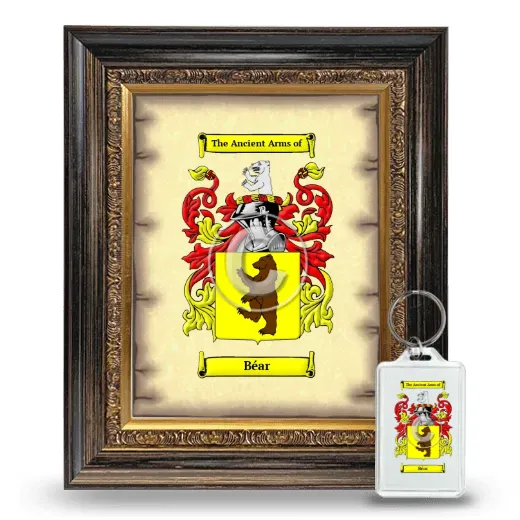 Béar Framed Coat of Arms and Keychain - Heirloom