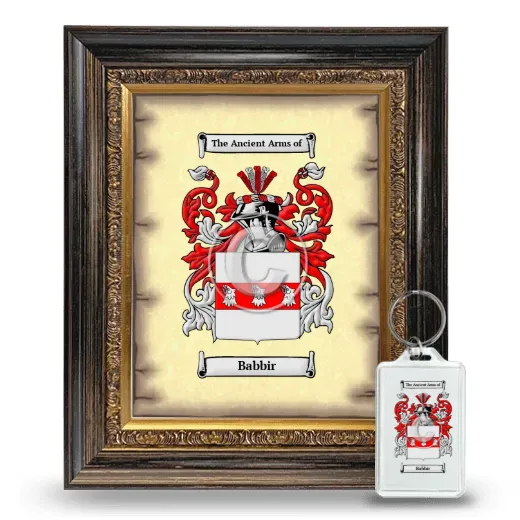 Babbir Framed Coat of Arms and Keychain - Heirloom