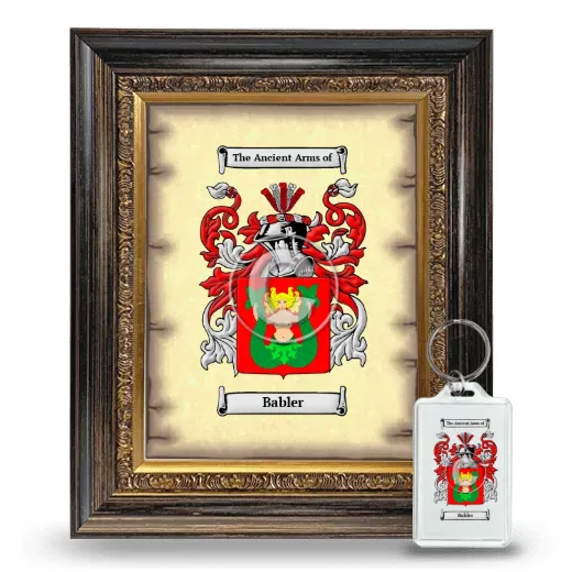 Babler Framed Coat of Arms and Keychain - Heirloom