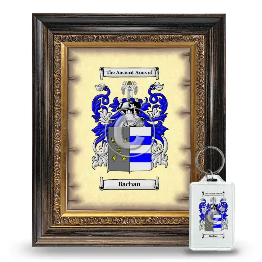 Bachan Framed Coat of Arms and Keychain - Heirloom