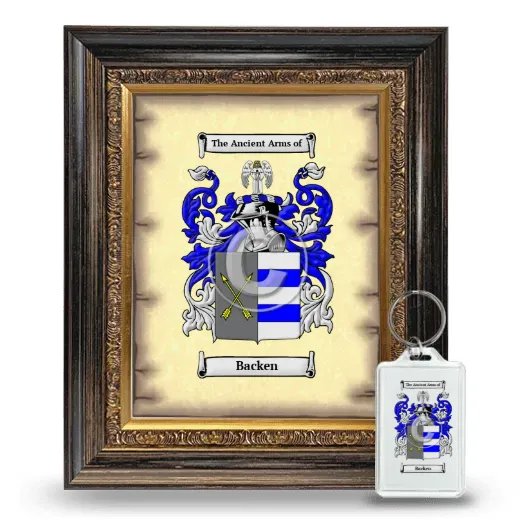 Backen Framed Coat of Arms and Keychain - Heirloom