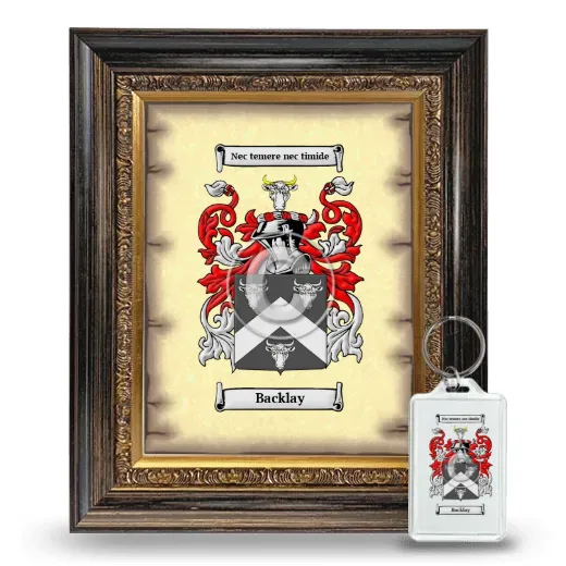 Backlay Framed Coat of Arms and Keychain - Heirloom