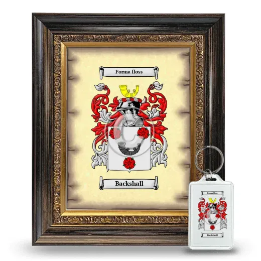 Backshall Framed Coat of Arms and Keychain - Heirloom
