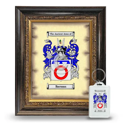 Bacums Framed Coat of Arms and Keychain - Heirloom