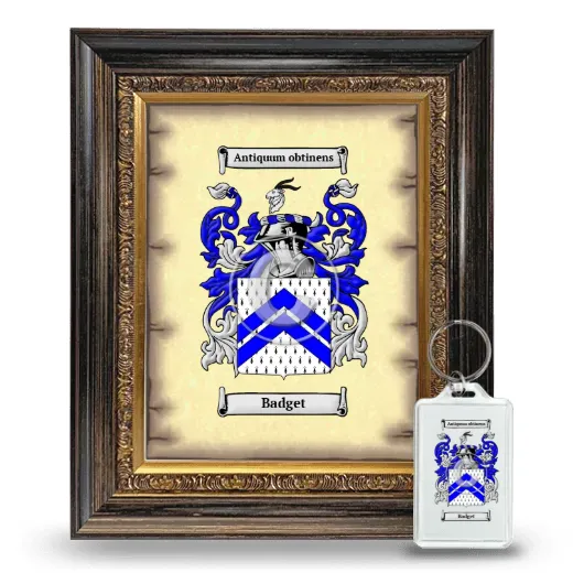 Badget Framed Coat of Arms and Keychain - Heirloom
