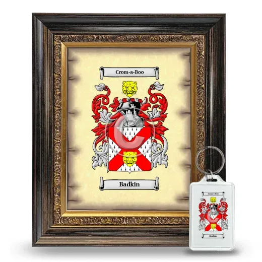 Badkin Framed Coat of Arms and Keychain - Heirloom