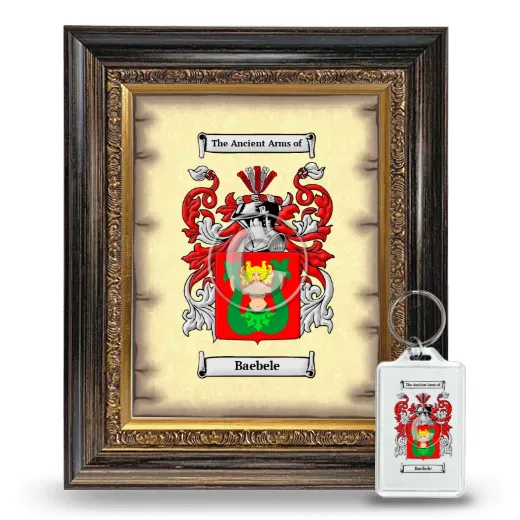 Baebele Framed Coat of Arms and Keychain - Heirloom