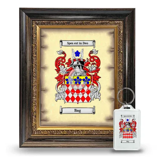 Bag Framed Coat of Arms and Keychain - Heirloom