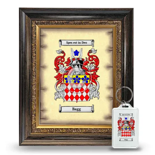 Bagg Framed Coat of Arms and Keychain - Heirloom