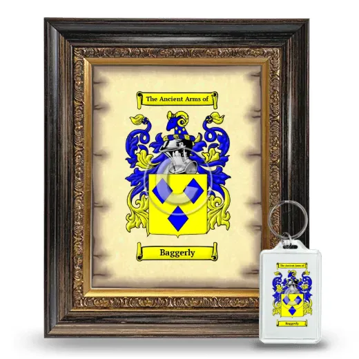Baggerly Framed Coat of Arms and Keychain - Heirloom