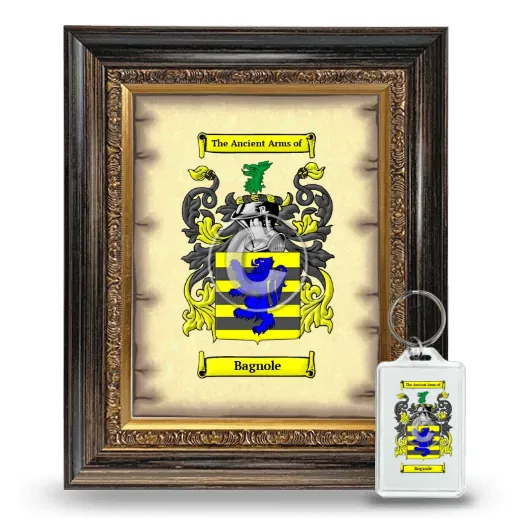 Bagnole Framed Coat of Arms and Keychain - Heirloom