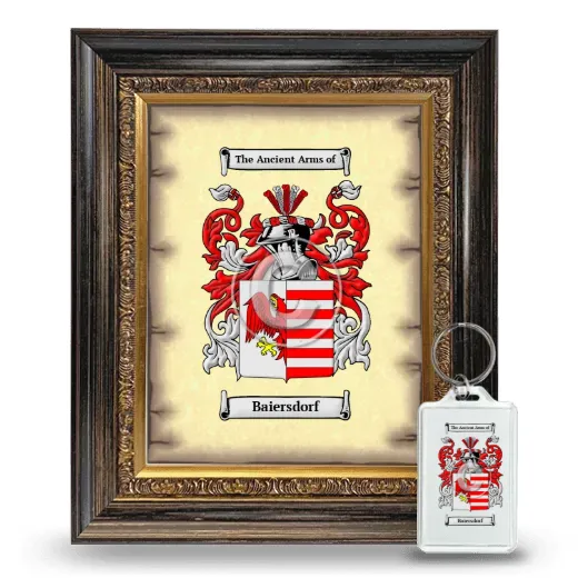 Baiersdorf Framed Coat of Arms and Keychain - Heirloom