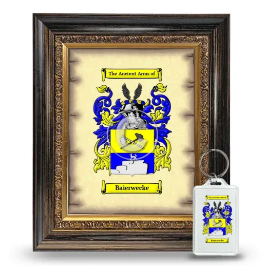Baierwecke Framed Coat of Arms and Keychain - Heirloom