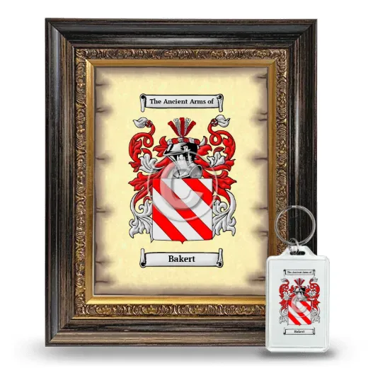 Bakert Framed Coat of Arms and Keychain - Heirloom