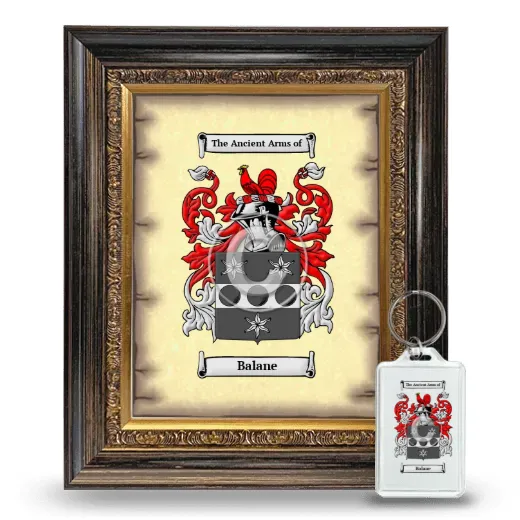Balane Framed Coat of Arms and Keychain - Heirloom
