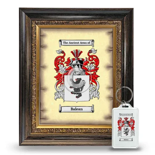 Balean Framed Coat of Arms and Keychain - Heirloom
