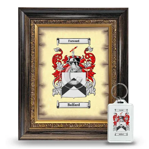 Balfard Framed Coat of Arms and Keychain - Heirloom
