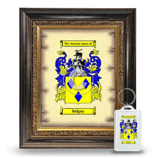 Balguy Framed Coat of Arms and Keychain - Heirloom