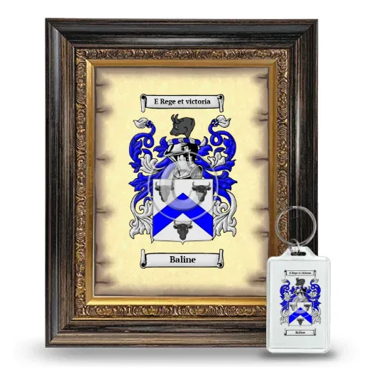 Baline Framed Coat of Arms and Keychain - Heirloom