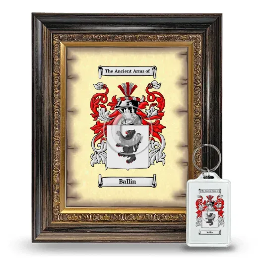 Ballin Framed Coat of Arms and Keychain - Heirloom