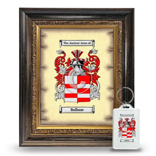 Ballone Framed Coat of Arms and Keychain - Heirloom