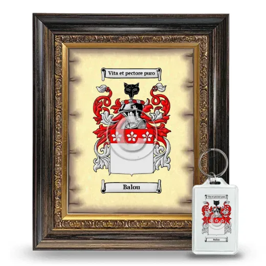 Balou Framed Coat of Arms and Keychain - Heirloom