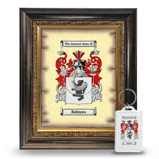 Baloyan Framed Coat of Arms and Keychain - Heirloom