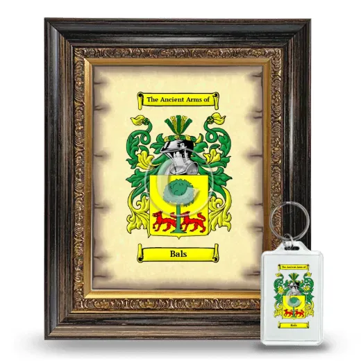 Bals Framed Coat of Arms and Keychain - Heirloom