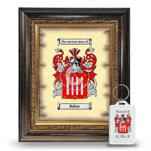 Balser Framed Coat of Arms and Keychain - Heirloom