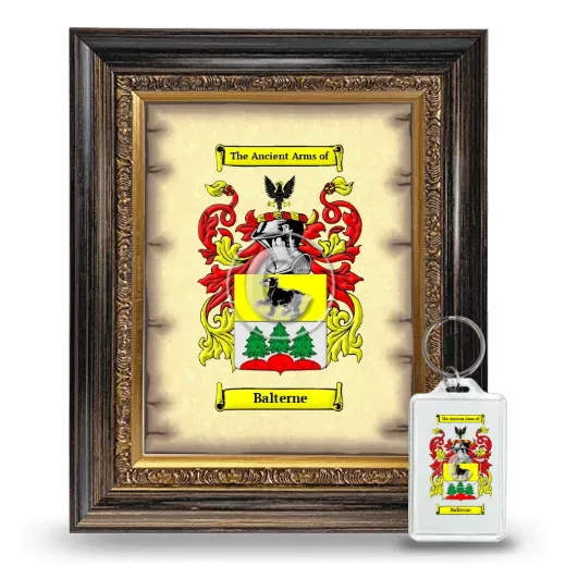 Balterne Framed Coat of Arms and Keychain - Heirloom